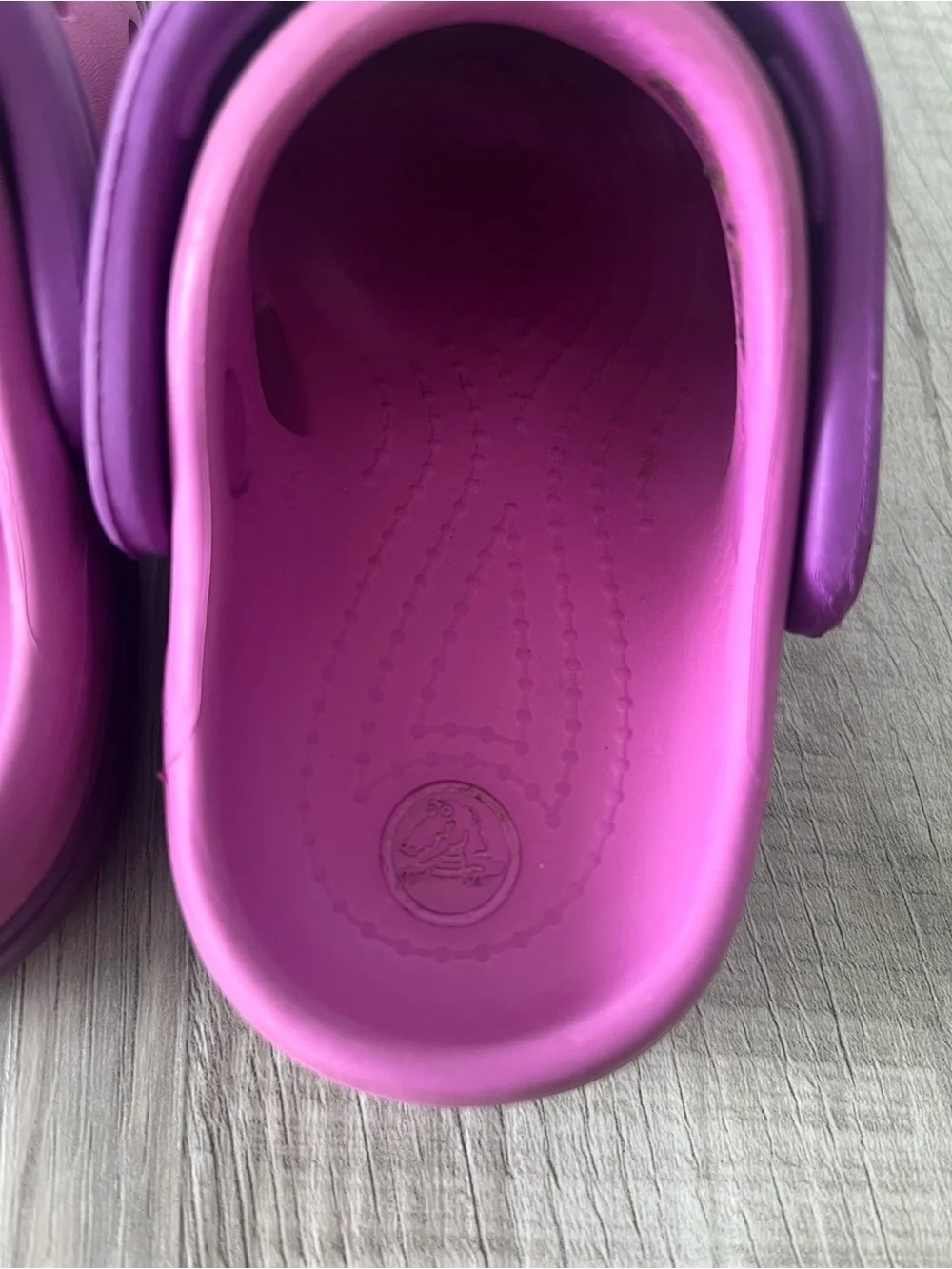 Crocs Bump It Clog Baby Toddler Kids Girls Size C7 Purple Pink Clog Summer